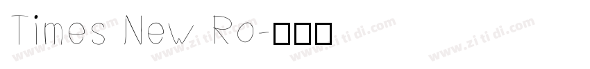 Times New Ro字体转换